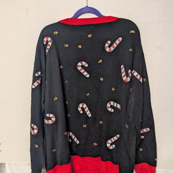 Tipsy Elves Candy Cane Cardigan – Women’s 3XL - Picture 3 of 3
